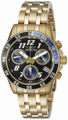 Invicta Watches : 19191 Black Dial Stainless Steel Band Men Watch