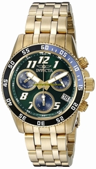 Invicta Watches : 19194 Green Dial Stainless Steel Band Men Watch