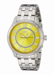 Invicta Watches : 19210 Yellow Dial Stainless Steel Band Men Watch