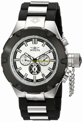 Invicta Watches : 19234 Quartz Analog Day Date Black Polyurethane Men Watch