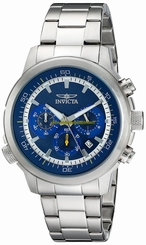 Invicta Watches : 19238 Blue Dial Stainless Steel Men Watch