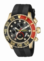 Invicta Watches : 19246 Quartz Chronograph Date Black Polyurethane Men Watch