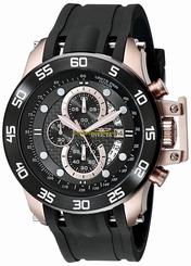 Invicta Watches : 19254 Quartz Chronograph Date Black Polyurethane Men Watch