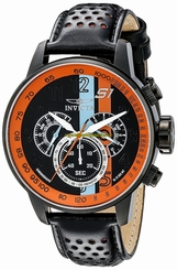 Invicta Watches : 19288 Quartz Chronograph Black Leather Men Watch