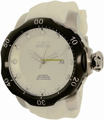 Invicta Watches : 19304 White Dial Black Ion-plated Band Men Watch