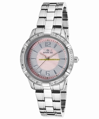 Invicta Watches : 19355 Mother-of-pearl Dial Stainless Steel Women Watch