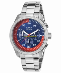 Invicta Watches : 19381 Blue Dial Stainless Steel Band Men Watch