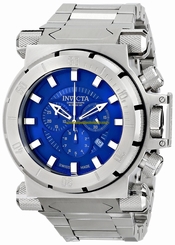 Invicta Watches : 1939 Blue Dial Stainless Steel Band Men Watch