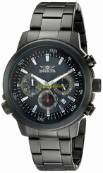 Invicta Watches : 19402 Black Dial Stainless Steel Band Men Watch