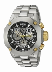 Invicta Watches : 19429 Black Dial Measures Seconds Luminous Chronograph Men Watch