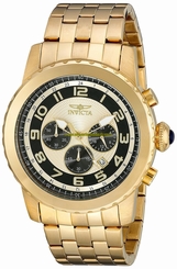Invicta Watches : 19463 Gold Dial Chronograph Men Watch