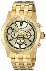 Invicta Watches : 19465 Gold Dial Stainless Steel Men Watch