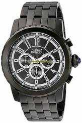 Invicta Watches : 19466 Black Dial Stainless Steel Band Men Watch