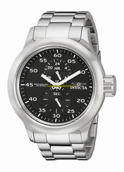 Invicta Watches : 19491 Black Dial Stainless Steel Band Men Watch