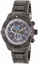 Invicta Watches : 19595 Charcoal Dial Uni-directional Rotating Gunmetal Ion-plated Band Men Watch