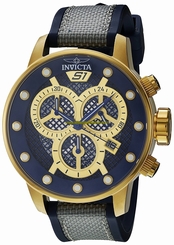 Invicta Watches : 19626 Grey And Blue Quartz Men Watch