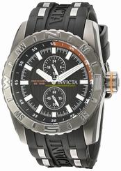 Invicta Watches : 19677 Quartz Chronograph Black Polyurethane Men Watch