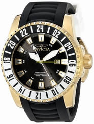 Invicta Watches : 19684 Quartz Analog Date Black Polyurethane Men Watch