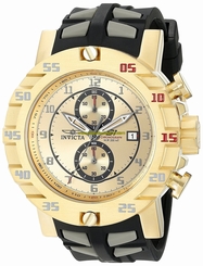 Invicta Watches : 19713 Gold Dial Stainless Steel Band Men Watch