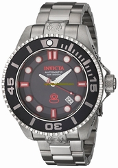 Invicta Watches : 19798 Black Dial Stainless Steel Band Men Watch