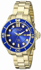 Invicta Watches : 19818 Blue Dial Stainless Steel Band Women Watch