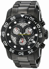 Invicta Watches : 19838 Black Open Weave Quartz Men Watch