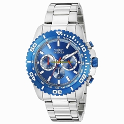 Invicta Watches : 19843 Blue Dial Stainless Steel Band Men Watch