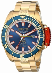 Invicta Watches : 19868 Blue Dial Stainless Steel Band Men Watch