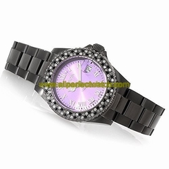 Invicta Watches : 19879 Purple Dial Stainless Steel Band Women Watch