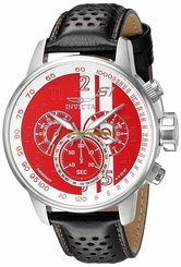 Invicta Watches : 19900 Quartz Chronograph Black Leather Men Watch
