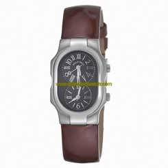 Philip Stein Watches : 1-MB-LCH Quartz Black Dial Brown Leather Women Watch