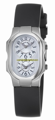 Philip Stein Watches : 1-NFW-RB Quartz White Dial Black Rubber Women Watch