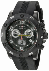 Invicta Watches : 20038 Quartz Chronograph Date Black Polyurethane Men Watch