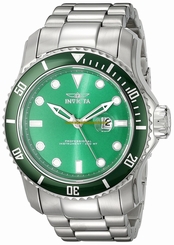 Invicta Watches : 20096 Green Dial Stainless Steel Men Watch