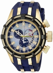 Invicta Watches : 20099 Quartz Mother of Pearl Dau Date Blue Polyurethane Men Watch