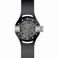 Invicta Watches : 20101 Silver And Black Dial Fixed Black And Silver-tone Band Men Watch