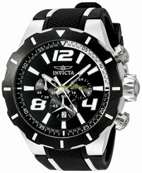 Invicta Watches : 20106 Black Dial Stainless Steel Band Men Watch