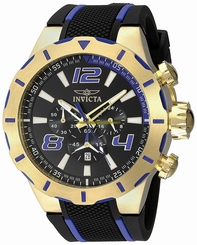 Invicta Watches : 20108 Quartz Chronograph Date Black Polyurethane Men Watch