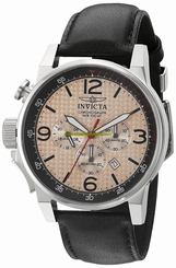 Invicta Watches : 20134 Gold Dial Calfskin Men Watch
