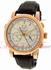 A. Lange & Sohne Double Split Chronograph 43.2mm Rose Gold Silver Dial 404.032