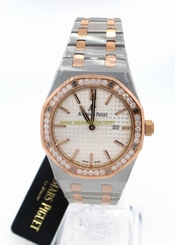 Fake AAA Audemars Piguet Royal Oak Ladies Steel & Rose Gold Diamond Watch 67651sr Quartz Watch