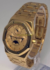 Audemars Piguet Royal Oak Quantieme Perpetual 18k Gold Mens Watch 25654BA