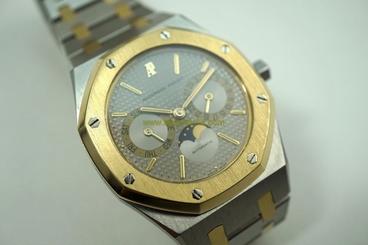 AUDEMARS PIGUET ROYAL OAK 25594 DAY DATE MOONPHASE AUTOMATIC SS/18K 1980'S