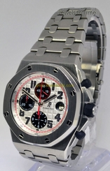 Audemars Piguet Royal Oak Offshore SS Panda Chronograph Watch Box/Papers 26170ST