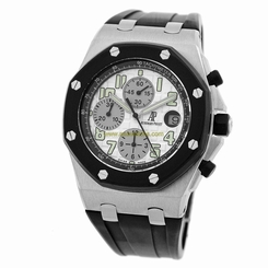 AUDEMARS PIGUET Steel Offshore 44mm Rubberclad Chronograph Warranty 25940 SK