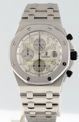 Audemars Piguet Royal Oak Offshore Discontinued 44mm Stainless Steel watch.