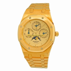 AUDEMARS PIGUET 18K Yellow Gold 39mm Royal Oak Perpetual Calendar Moon 25654BA