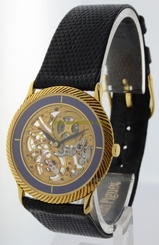 Audemars Piguet Vintage Skeleton 18k Gold & Lapis Mens Watch & Box Set