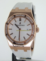 Audemars Piguet Royal Oak Ladies RG Diamond Watch 67651or.zz.d010ca.01