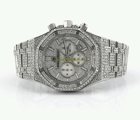 Audemars Piguet Royal Oak Chronograph 41 mm Stainless Steel 26 Ct Diamonds Video